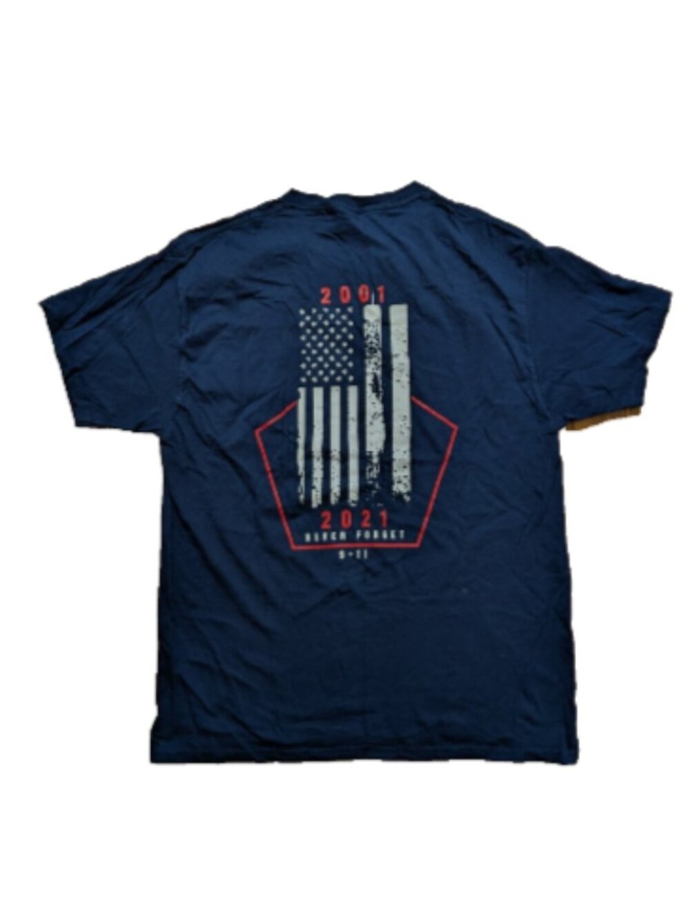 Hanes Shirt Sz L Blue Urban Search Rescue New Jersey 9/11 Memorial Fire Dept